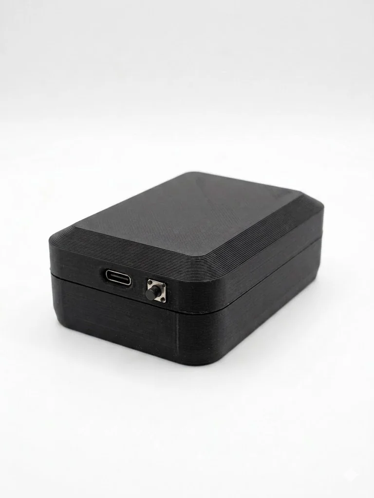 Svitgrid Gateway device — compact black edge device with USB-C port