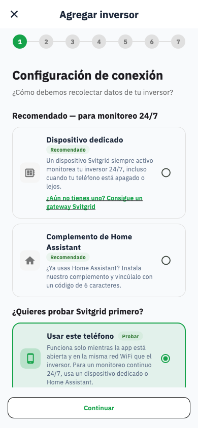 Elegir el recolector de datos