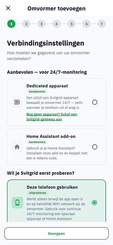 Keuze van de dataverzamelaar