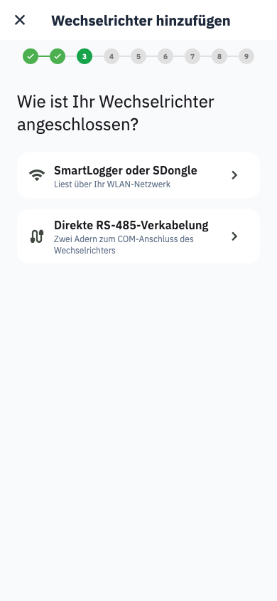 SmartLogger oder RS-485