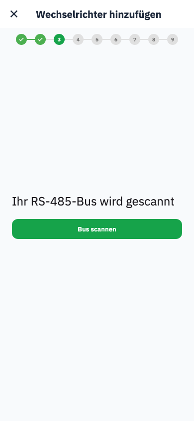 Bus wird abgetastet