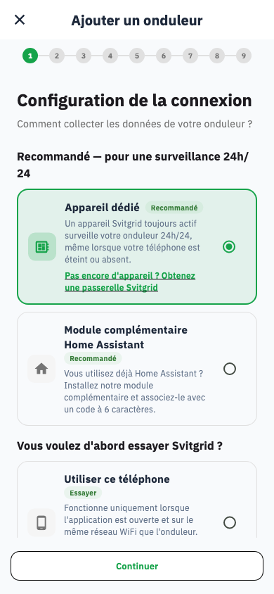 Choix du collecteur de données