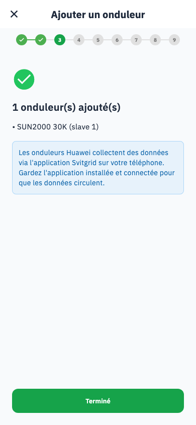 Onduleur enregistré