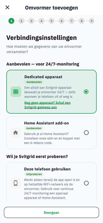 Keuze van de dataverzamelaar