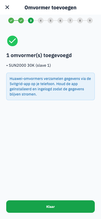 Omvormer opgeslagen