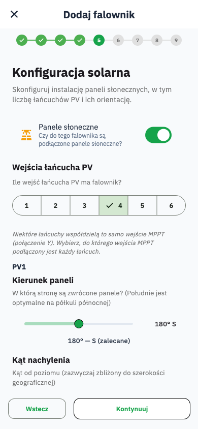 Konfiguracja paneli