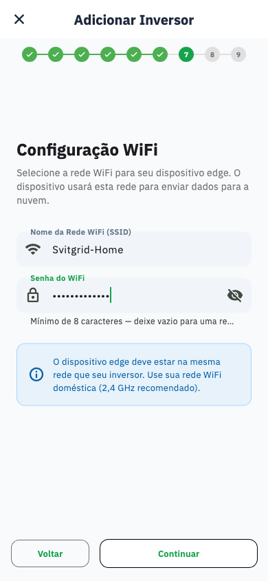 Configuração de WiFi