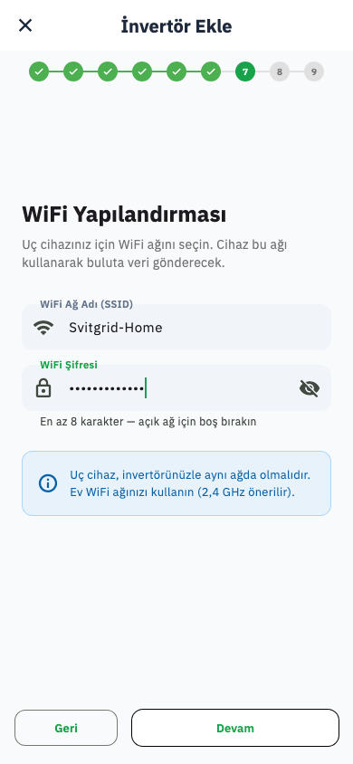 WiFi yapılandırması