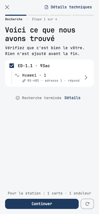 Recherche : une ED-1.1 et l'onduleur sur son câble