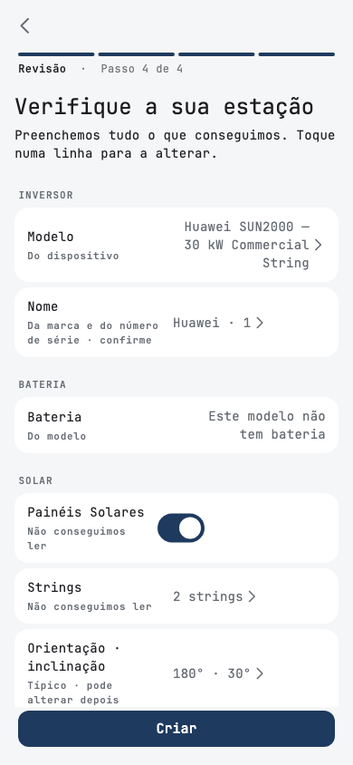 Conferir a estação: um ED-1.1 com um Huawei
