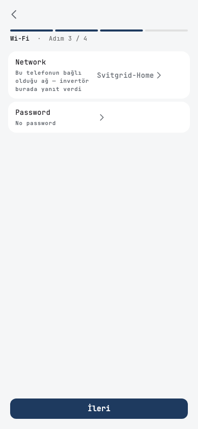 Wi-Fi adımı