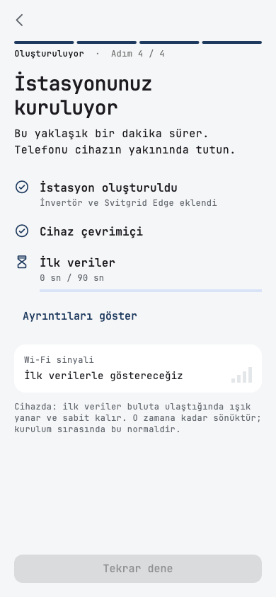 İstasyonun kuruluyor