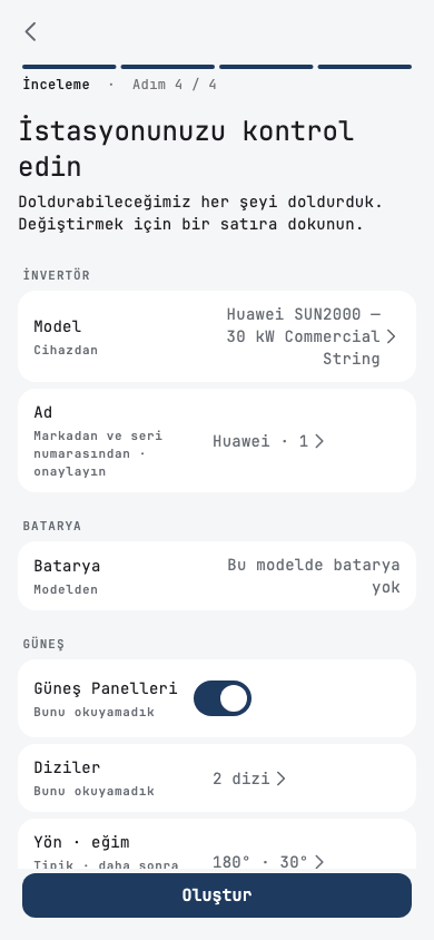 İstasyonunu kontrol et: Huawei ile bir ED-1.1