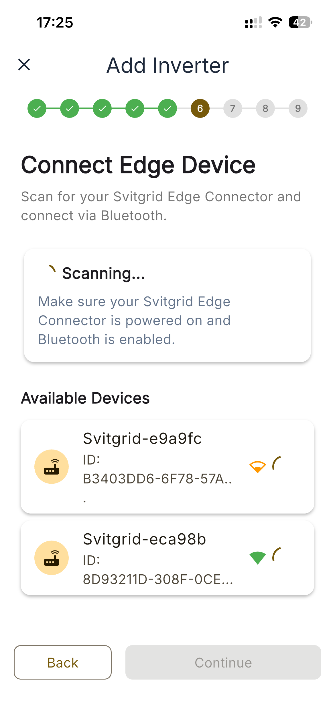 BLE scan for edge devices