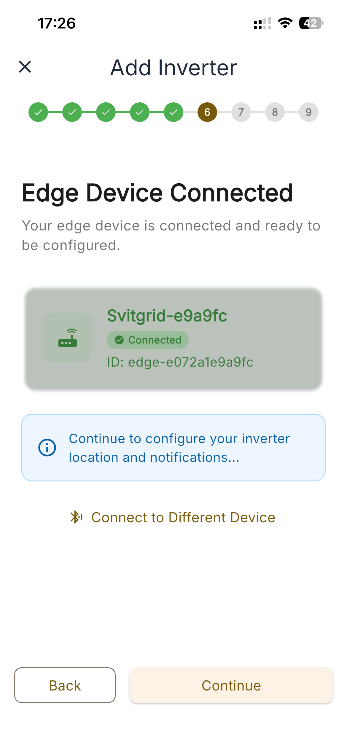 Edge device connected