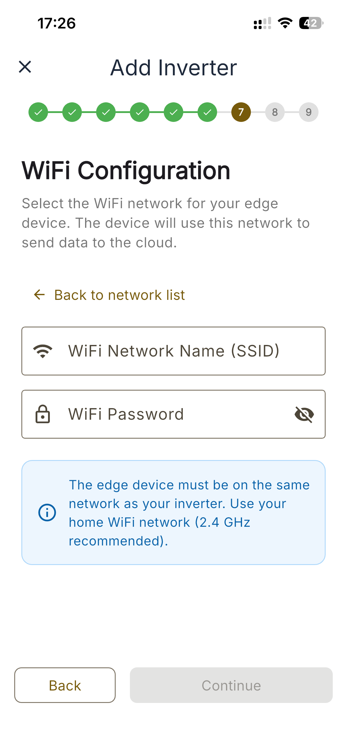 WiFi configuration