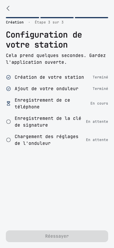 Configuration de votre station